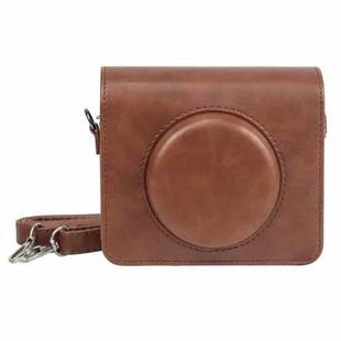 For Kodak Mini Shot 3 Square Retro / C300R instax Full Body Camera PU Leather Case Bag with Strap(Brown)