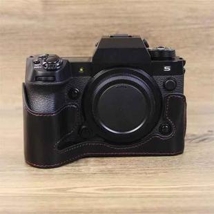For Fujifilm XH2S 1/4 inch Thread PU Leather Camera Half Case Base (Black)