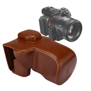 Full Body Camera PU Leather Case Bag with Strap for Sony A7 II / A7R II / A7S II(Brown)