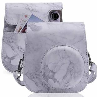 For FUJIFILM instax mini 11 / 9 / 8 Marble Full Body Leather Case Camera Bag with Strap