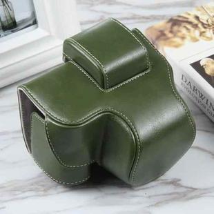 For Nikon Z50 / Z30 Camera Full Body Magnetic Leather Camera Case Bag with Strap (Green)