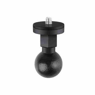 25mm 1/4 inch Screw ABS Ball Head Adapter Mount(Black)