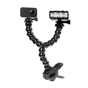 Clip Clamp Mount 360 Swivel Dual-head Flexible Tripod for GoPro Hero11 Black / HERO10 Black / HERO9 Black / HERO8 Black /7 /6 /5 /5 Session /4 Session /4 /3+ /3 /2 /1, SJCAM, Xiaoyi Sport Cameras