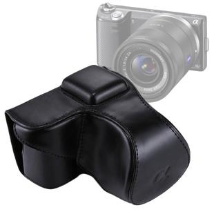 Full Body Camera PU Leather Case Bag with Strap for Sony NEX 5N / 5R / 5T (16-50mm / 18-55mm Lens)(Black)