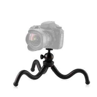 W1 Mini Octopus Flexible Tripod Holder with Ball Head for SLR Cameras, GoPro, Phones (Black)
