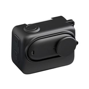 For Insta360 GO 3S Camera Charging Case Silicone Case with Lens Cap & Strap (Black)