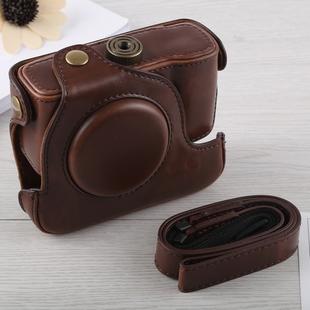 Full Body Camera PU Leather Case Bag with Strap for Canon G16 (Coffee)
