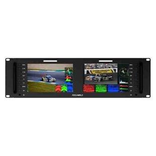 FEELWORLD D71 PLUS Dual 7 inch 3RU Rackmount Monitor 4K HDMI SDI 1920 x 1200 IPS Monitor (EU Plug)