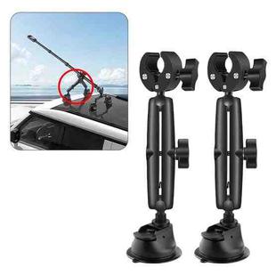 2 x Single-leg Car Suction Cup Mount Crab Clamps Set (Black)