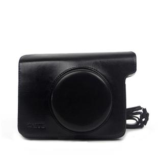 Vintage PU Leather Case Bag for Polaroid W300 Camera, with Adjustable Shoulder Strap (Black)
