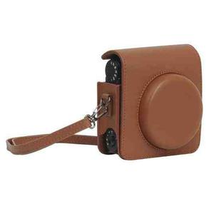 For Fujifilm Instax mini 99 Full Body Camera PU Leather Case Bag with Strap (Brown)