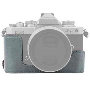 1/4 inch Thread PU Leather Camera Half Case Base for Nikon Z fc (Grey)