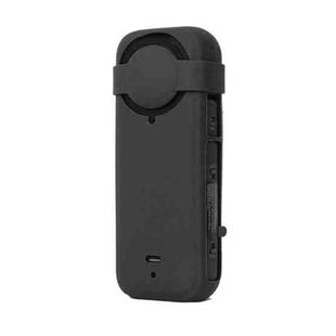 For Insta360 X4 Silicone Protective Case with Lens Cover (Black)