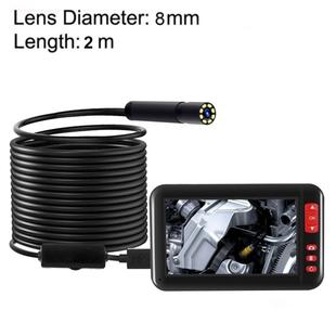 P20 4.3 Inch Screen Display HD1080P Inspection Endoscope with 8 LEDs, Length: 2m, Lens Diameter: 8mm, Hard Line