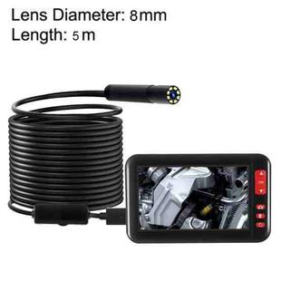 P20 4.3 Inch Screen Display HD1080P Inspection Endoscope with 8 LEDs, Length: 5m, Lens Diameter: 8mm, Hard Line