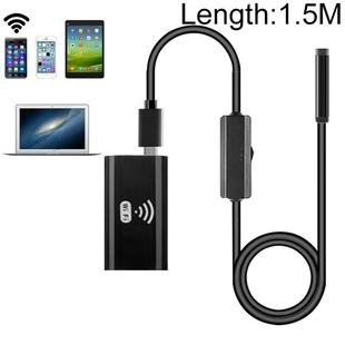 F99 HD Mobile Phone Endoscope, 8mm Waterproof Pipe Endoscope, Wifi Version, Flexible Cord, Length: 1.5m (Black)