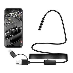 Y101 8mm Spiral Head 3 In 1 Waterproof Digital Endoscope Inspection Camera, Length: 2m Flexible Cable(Black)