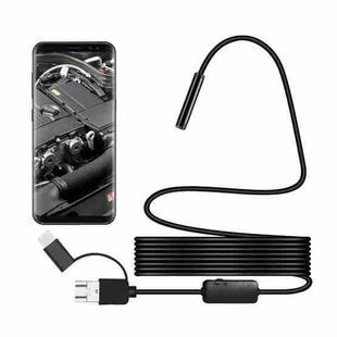 Y101 8mm Spiral Head 3 In 1 Waterproof Digital Endoscope Inspection Camera, Length: 3.5m Hard Cable(Black)