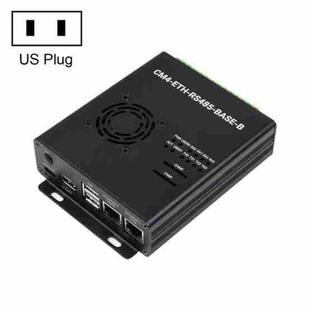 Waveshare Dual ETH Mini-Computer for Raspberry Pi CM4, Gigabit Ethernet, 4CH Isolated RS485(US Plug)