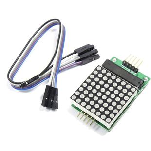 MAX7219 New Red Dot Matrix Module Support Common Cathode Drive with 5-Dupont Lines for Arduino