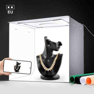 DIYLooks 40cm Folding Portable 97 CRI Photo Lighting Studio Shooting Tent Box Kit with 4 Colors Black, Orange, White, Green Backdrops (EU Plug)
