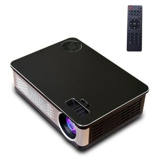 A76 5.8 inch Single LCD Display Panel 1280x768P Smart Projector with Remote Control, Android 6.0, Support AV / VGA / HDMI / USBX2 / SD Card /Audio (Black)