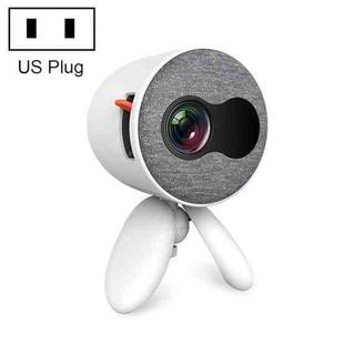 YG220 Basic Version Children Projector Mini LED Portable Home Speaker Projector, US Plug(White)