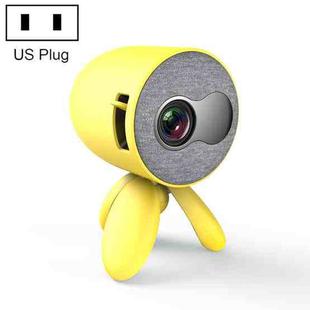 YG220 Basic Version Children Projector Mini LED Portable Home Speaker Projector, US Plug(Yellow)