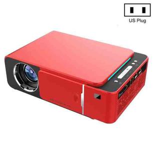 T6 2000ANSI Lumens 1080P LCD Mini Theater Projector, Phone Version, US Plug(Red)