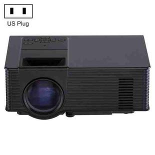 VS-314 Mini Projector 1500ANSI LM LED 800x480 WVGA Multimedia Video Projector, Support VGA / HDMI / USB / TF Card / AV /TV Interfaces, Projecting Distance: 1.2-5m(Black)