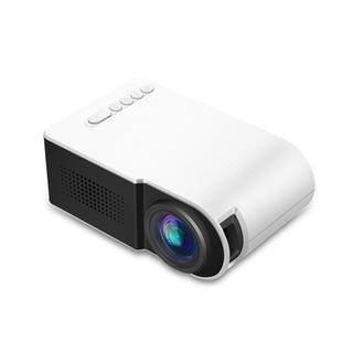 YG210 320x240 400-600LM Mini LED Projector Home Theater, Support HDMI & AV & SD & USB, Battery Version (White)