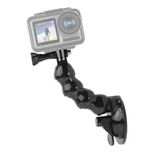 Suction Cup Jaws Flex Clamp Mount for GoPro Hero11 Black / HERO10 Black /9 Black / HERO8 Black /7 /6 /5 /5 Session /4 Session /4 /3+ /3 /2 /1, DJI Osmo Action, Xiaoyi and Other Action Cameras(Black)