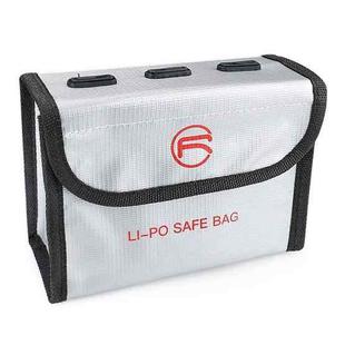 RCSTQ for DJI FPV Combo 3 x Batteries Li-Po Safe Explosion-proof Storage Bag(Silver)