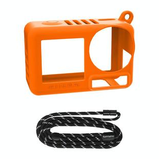 For DJI Osmo Action 5 Pro Sunnylife Silicone Protective Case Scratch-proof Camera Cover with Lanyard (Orange)