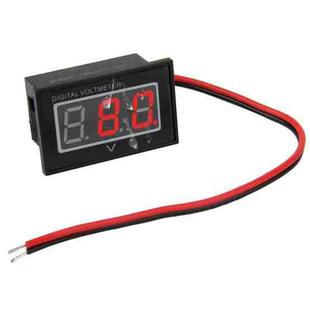 V40D 2 Wires Red Light Display Mini Waterproof IPX4 Digital Voltage Meter, Measure Voltage: DC 15-120V