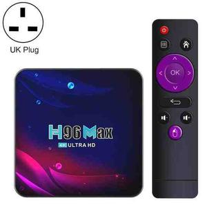 H96 Max V11 4K Smart TV BOX Android 11.0 Media Player with Remote Control, RK3318 Quad-Core 64bit Cortex-A53, RAM: 2GB, ROM: 16GB, Support Dual Band WiFi, Bluetooth, Ethernet, UK Plug