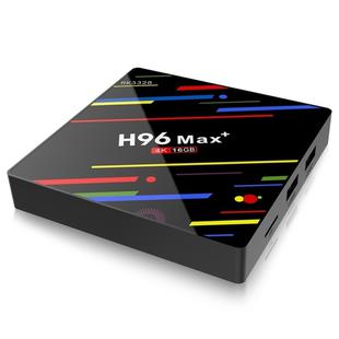 H96 Max+ 4K Ultra HD LED Display Media Player Smart TV Box with Remote Controller, Android 9.0, RK3328 Quad-Core 64bit Cortex-A53, 2GB+16GB, Support TF Card / USBx2 / AV / Ethernet, Plug Specification:AU Plug