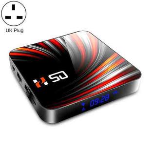 H50 4K Smart TV BOX Android 10.0 Media Player with Remote Control, Quad Core RK3318, RAM: 2GB, ROM: 16GB, 2.4GHz/5GHz WiFi, Bluetooth, UK Plug