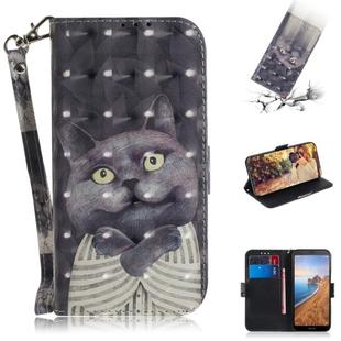 3D Painting Pattern Coloured Drawing Horizontal Flip Leather Case for Xiaomi Redmi Note 7 / Note 7S, with Holder & Card Slots & Wallet(Embrace Cat)