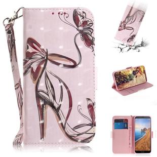 3D Painting Pattern Coloured Drawing Horizontal Flip Leather Case with Holder & Card Slots & Wallet for Huawei P20 Lite(2019) / Nova 5i(Butterfly High Heels)