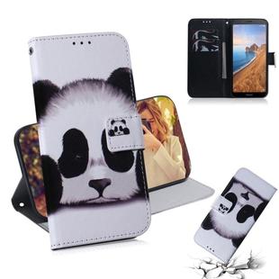 Painting Pattern Coloured Drawing Horizontal Flip Leather Case with Holder & Card Slots & Wallet for Xiaomi Redmi 7A(Panda)