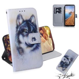Painting Pattern Coloured Drawing Horizontal Flip Leather Case with Holder & Card Slots & Wallet for Xiaomi Redmi K20 / K20 Pro(White Wolf)