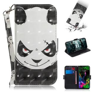 3D Painting Pattern Coloured Drawing Horizontal Flip Leather Case with Holder & Card Slots & Wallet For LG G8 ThinQ(Angry Bear)