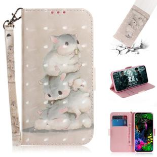 3D Painting Pattern Coloured Drawing Horizontal Flip Leather Case with Holder & Card Slots & Wallet For LG G8 ThinQ(Three Squirrels)