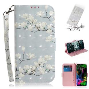 3D Painting Pattern Coloured Drawing Horizontal Flip Leather Case with Holder & Card Slots & Wallet For LG G8 ThinQ(Mognolia)