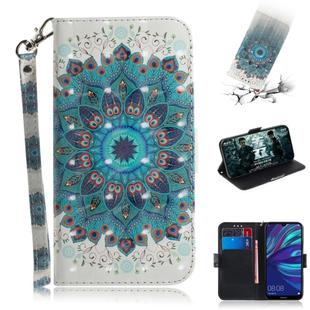 3D Painting Pattern Coloured Drawing Horizontal Flip Leather Case with Holder & Card Slots & Wallet For Huawei Y7 Prime (2019) with Fingerprint / Y7 Pro (2019) / Enjoy 9(Paecock)