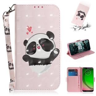 3D Painting Pattern Coloured Drawing Horizontal Flip Leather Case with Holder & Card Slots & Wallet For Motorola Moto G7 Play(Love Bear)