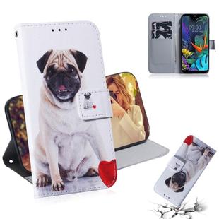 Painting Pattern Coloured Drawing Horizontal Flip Leather Case with Holder & Card Slots & Wallet for LG K50(Pug)