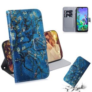 Painting Pattern Coloured Drawing Horizontal Flip Leather Case with Holder & Card Slots & Wallet for LG Q60(Apricot Flower)