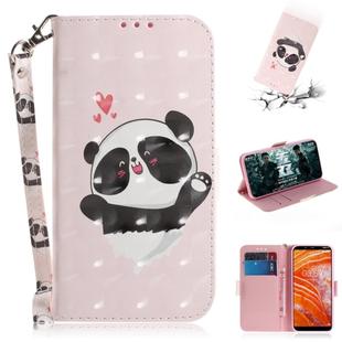 3D Painting Pattern Coloured Drawing Horizontal Flip Leather Case with Holder & Card Slots & Wallet For Nokia 3.1 Plus(Love Bear)